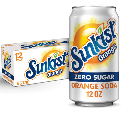 Sunkist zero sugar orange soda - zero,